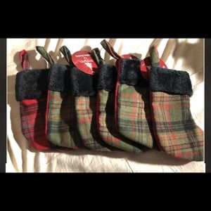 Enchanted Forest Plaid Christmas stocking lot - 6